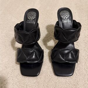 Vince Camuto Black Quilted Heels